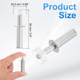 PATIKIL Bifold Door Hardware, 0.9 Inch Bi-Fold Top Door Pivot Guide Bifold Closet Door Hardware Repair Part Kit for Folding Closet Sliding Door, White