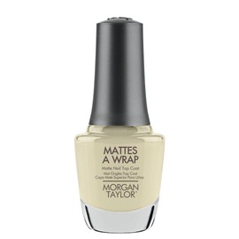 Morgan Taylor Mattes A Wrap Matte Top Coat - Chip-Resistant Matte Finish for All Nail Types, Transform Glossy Nails to Matte in Seconds, Long-Lasting Nail Protection & Professional Quality, 0.5 oz