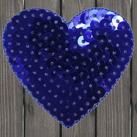 Paddys Patches Sequin Heart Embroidered Patch — Iron On