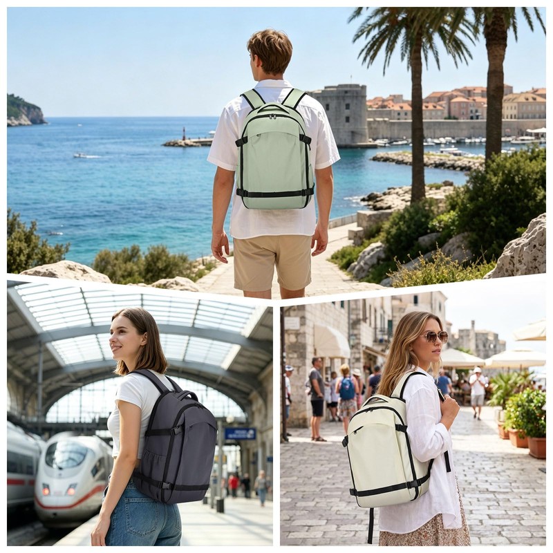 SUIKIHUM Travel Backpack for Women and Men, Lightweight 15.6" Laptop