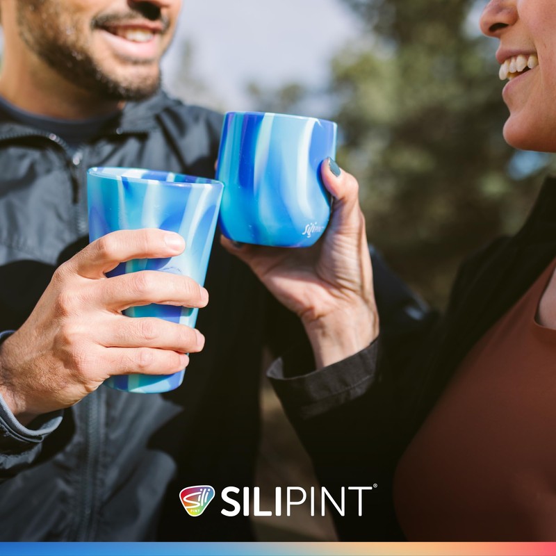 Silipint 12oz Stemless Silicone Wine Glass - BPA-Free Shatterproof Non-Toxic