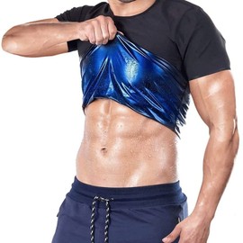 Camiseta Térmica Caliente para Hombre, Body de Neopreno Adelgazante, Traje de Sauna para Sudar de Entrenamiento, Quemador de Grasa Abdominal, el...   