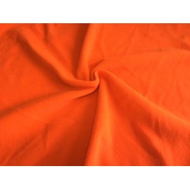 Quality Anti Pil Polar Fleece Fabric Material - HI VIz Orange, 1Mtr 150cm x 100cm