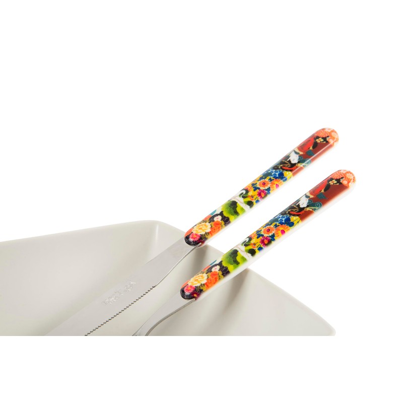 Excelsa Kimono 24 Piece Stainless Steel Cutlery Set with Plastic