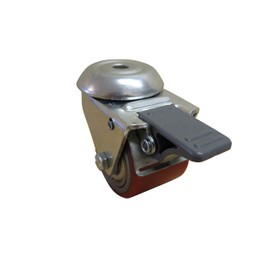 Heavy Duty Swivel Castor with Lock (W12360/F/3/50/1) and Wheel Diameter 50 mm with Load Capacity of 140 kg (Wheel 200 kg) Back Hole
