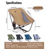 iClimb Low Ultralight Compact Camping Folding Chair with Side Pocket