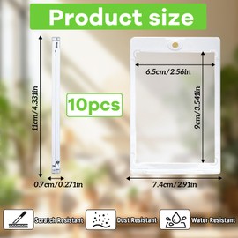 Magnetic Card, Pack of 10 Card Cases, Magnetic Card Holder, UV Protection, Transparent Cards, Frame Card Sleeves, Hard Card Sleeves, Ultra Clear Card Sleeves for Magic, MTG, Sports, Baseball, Football
