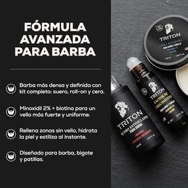 Kit para Crecimiento de Barba con Suero y Cera, Hombre, 3 Piezas