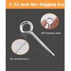 Aienxn 10pcs 5/32 inch Standard Hex Dogging Key with Full