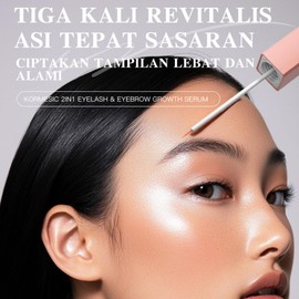 2 Stück Lash Serum, Eyelash Serum, Stereoscopic Fibrous Eye Black Mascara, Augenbrauenverstärker und Wimpernserum für Wachstum und Dichte, Für Längere, Vollere und Dichtere Wimpern und Brauen