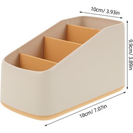 YARNOW Caja Para Controles Remotos Organizador De Escritorio Plástico 7.08X3.93X3.89In Con Compartimentos Múltiples Soporte De Almacenamiento Para Oficina Hogar Cosméticos Y Artículos Personales