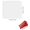 Cinvo 120 Pcs Clear Cellophane Sheets with Colorful Twist Ties