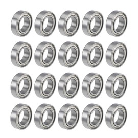 sourcing map MR148ZZ Deep Groove Ball Bearings 8 mm Inner Diameter 14 mm Outer Diameter 4 mm Bore Double Shielded Chrome Steel Z2 Pack of 20