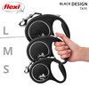 Flexi Black Design Tape Black Medium 5m Retractable Dog Leash/Lead