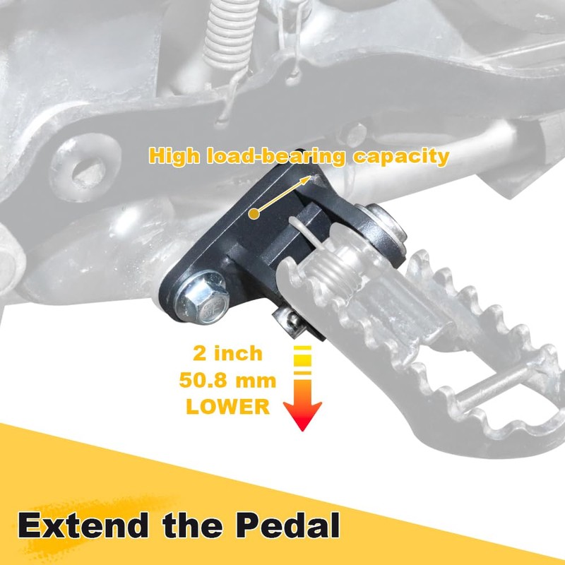 REARACE 2'' Footpeg Lowering Mounts Fit for DR650 1996-2025