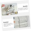 LIFKOME 2pcs Transparent Desktop Storage Box Stackable Organizing Container for