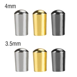 3Pcs Guitar Switch Tip, 3 Way Toggle Switch Knob Tip Cap Copper for LP EPI Electric Guitar (3.5mm-Silver + Black + Gold)