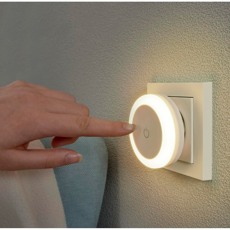 Hama LED Night Light "Touch Switch" for Socket, Touch Sensor,