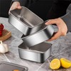 Set of 10 Stainless Steel Food Storage Containers, 590 ml,