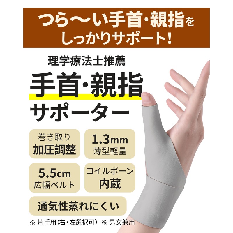 GOKEI Wrist Support, Thumb Support, Tendon Sheath, Thin, Lightweight, Compression
