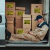 4x6inch Larger Caution Heavy Shipping Stickers 100pcs Yellow Heavy Lift