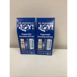 Dr. Bronner's Castile Bar Soap Lip Balm Gift Set Peppermint Joy - Lot Of 2