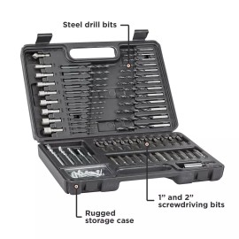 BLACK+DECKER 109 Piece Drill and Screwdriving Set with Storage Case for Home Projects