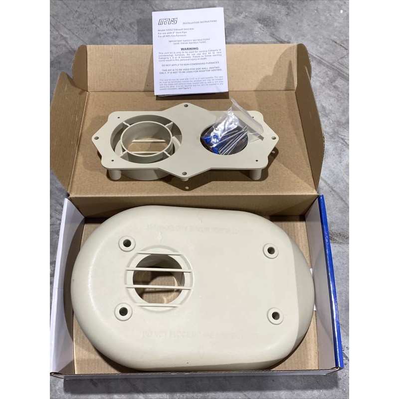 Mars 72952 Horizontal Vent Termination Kit 2” New