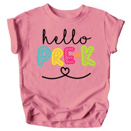 Hello Pre-K First Day of School Gift Back to School Mauve Shirt 5/6