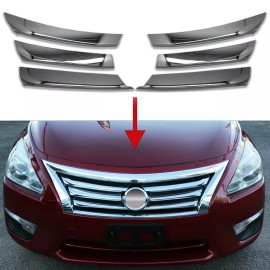 Coast2Coast International (CCI) Chrome ABS Grille Grill Insert Overlay Trim 6PC FOR 2013-2015 Nissan Altima