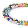 Cheriswelry About 325pcs Millefiori Glass Round Beads Strands 6mm Handmade