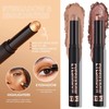 Mefyhtune Champagne Eyeshadow Stick, Cream Smooth Shimmer Single Eyeshadow Pencil,