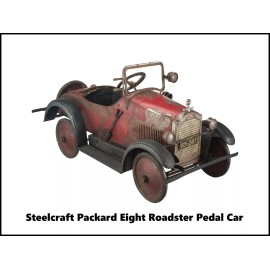 Steelcraft Pedal Car NEW Metal Sign:  Packard Eight Roadster - Unrestored Pic