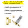Sterling TML125 Internal 2 1/2" 65mm Brass Tubular Mortice Latch,