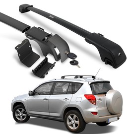 SNIXWOO Fits 2009-2012 Toyota RAV4, Upgrade 260 LBS Lockable Roof Racks Cross Bars, Heavy Duty All Aluminum Rooftop Accessories