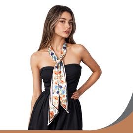 Breevo Purse Scarf for Handbags Silk Neck Hair Head Bag Accessory Satin Fashion Handle Belt Skinny