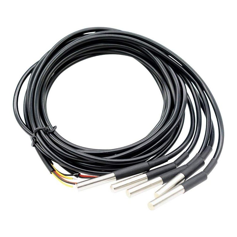 Fasizi Waterproof Temperature Sensors Digital Temperature Probe Pack of 5