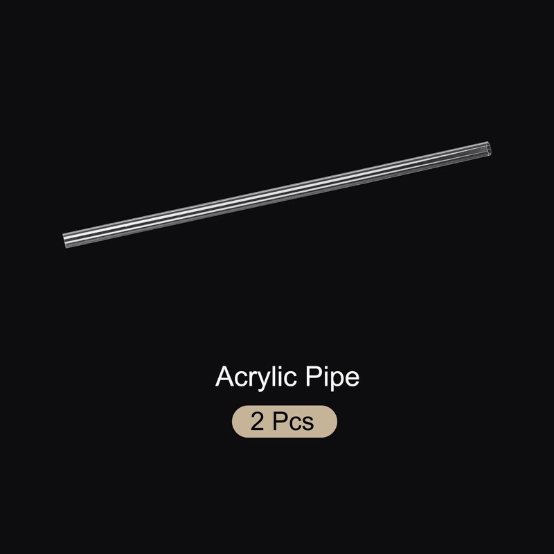 Rebower 12" Clear Plastic Rigid Pipe 7mm x 10mm(0.3" x