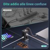 2 M Ciabatta Elettrica Multipresa con 8 Prese Universali ITA