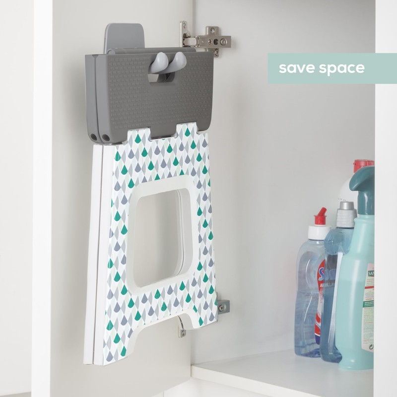 Vigar Compact Foldable Stool, 10-1/2 inches, Lightweight, 330-pound Capacity Non-Slip