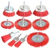 10 Pack Nylon Filament Abrasive Wire Brush Wheel & Cup