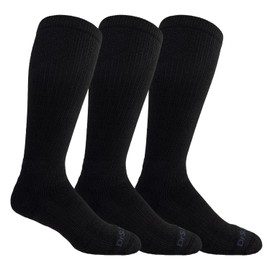 Dr. Scholl's Men's Work Compression Over the Calf Sock, Black, 6.5-12 US