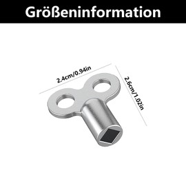 YUGUOLAN Pack of 3 bleed keys, heating bleed keys, heating bleed keys, radiator bleed keys, heating venting, for bleeding heater, universal