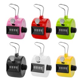 NHBETYS Pack of 6 Color Hand Tally Counter 4-dight Clicker Counter, ABS Handheld Counters Clicker Color Hand Held Counter Clicker for Sport, Stadium and Other Event