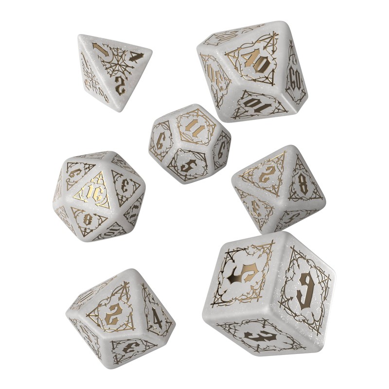 Q-Workshop Bloodsucker Shimmering White & Gold Dice Set - Dice