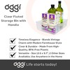 Oggi Clear Fluted Storage Bin with Handle - Durable Plastic