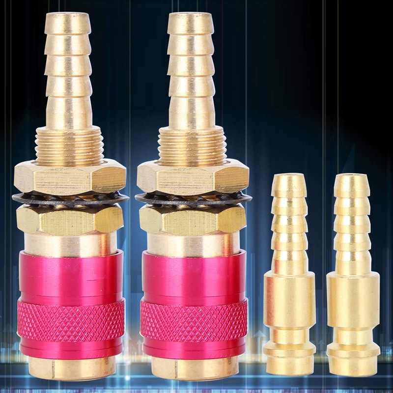 2 pieces 8 mm water-cooled and gas adapter, quick hose