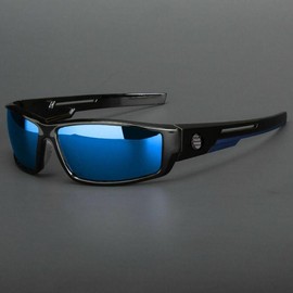 Polarized Vertex Men Anti Glare Fishing Cycling Driving Sport Sunglasses - Lens Color: Blue Lens