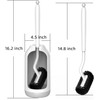 HAMITOR Toilet Bowl Brush Holder Set: 2 Pack Bathroom Deep