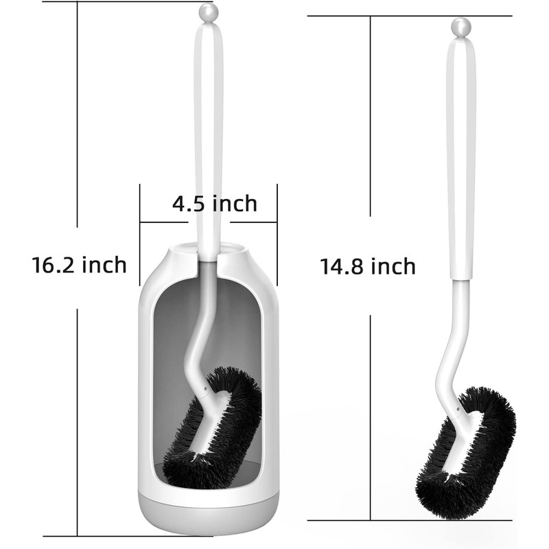 HAMITOR Toilet Bowl Brush Holder Set: 2 Pack Bathroom Deep